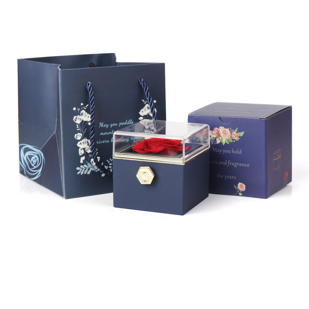 VORTEXX Rotating Forever Rose Jewelry Box & Necklace