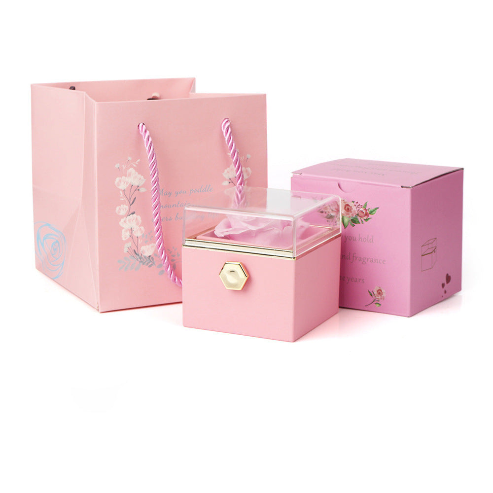 VORTEXX Rotating Forever Rose Jewelry Box & Necklace