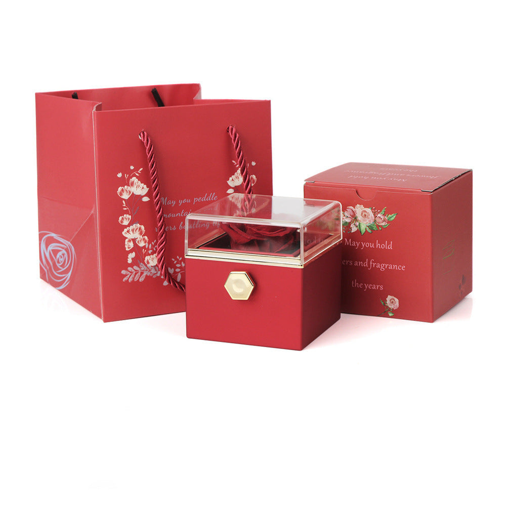 VORTEXX Rotating Forever Rose Jewelry Box & Necklace